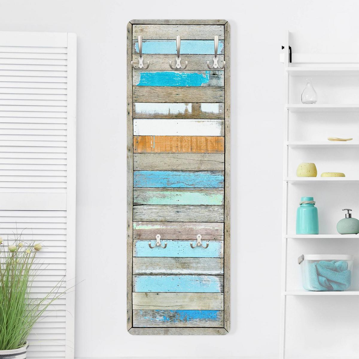 WANDGARDEROBE - Shelves of the Sea 34/105 cm - Blau, Holzwerkstoff (34/105/1.6cm) - Bilderwelten