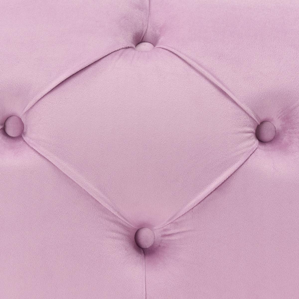 CHAISELONGUE Samtstoff Hellviolett Nantilly - Violett, Textil (175/76/70cm) - Beliani
