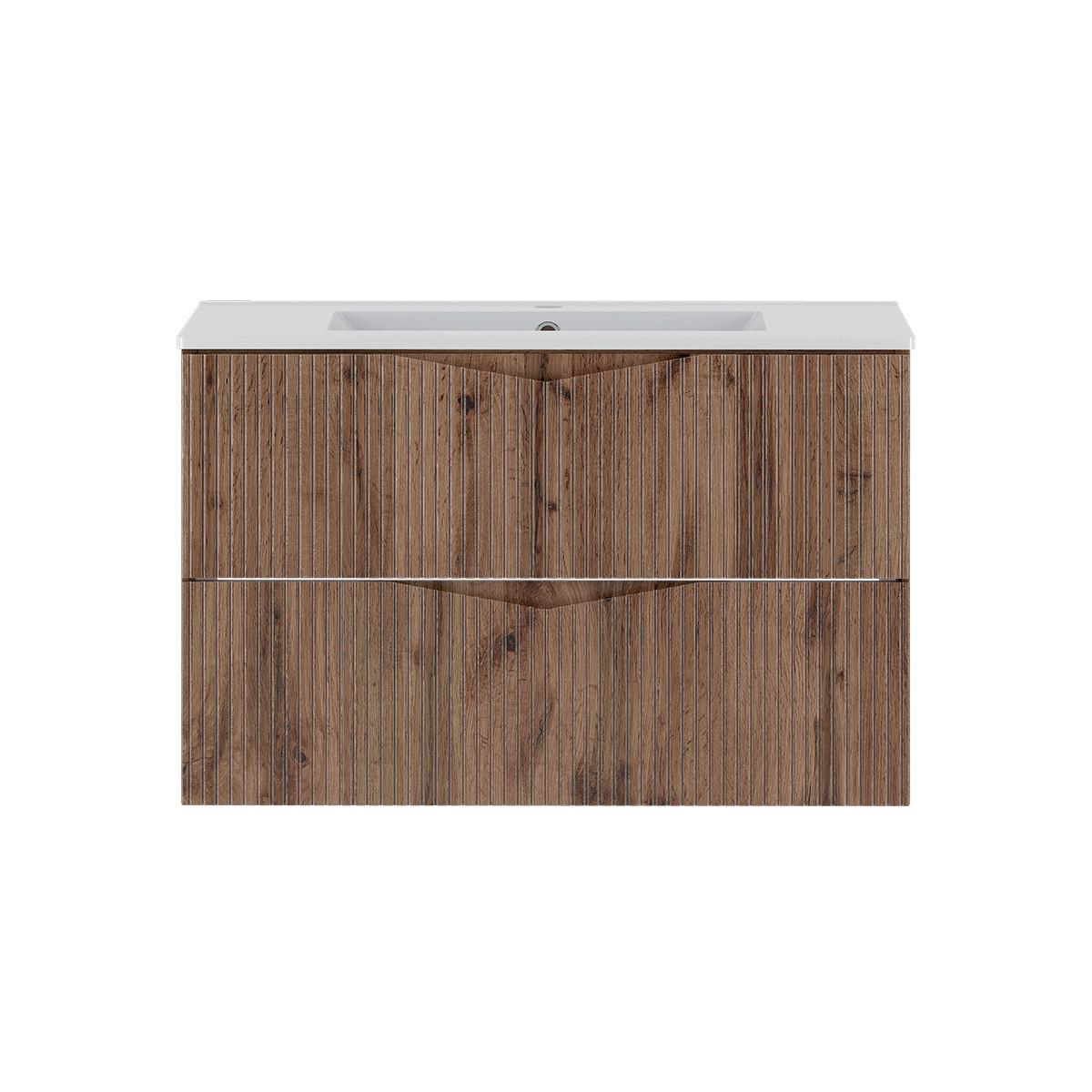 WASCHTISCH 80cm Tao Holz - Braun, Holzwerkstoff (80/50/45.8cm) - Petits-meubles
