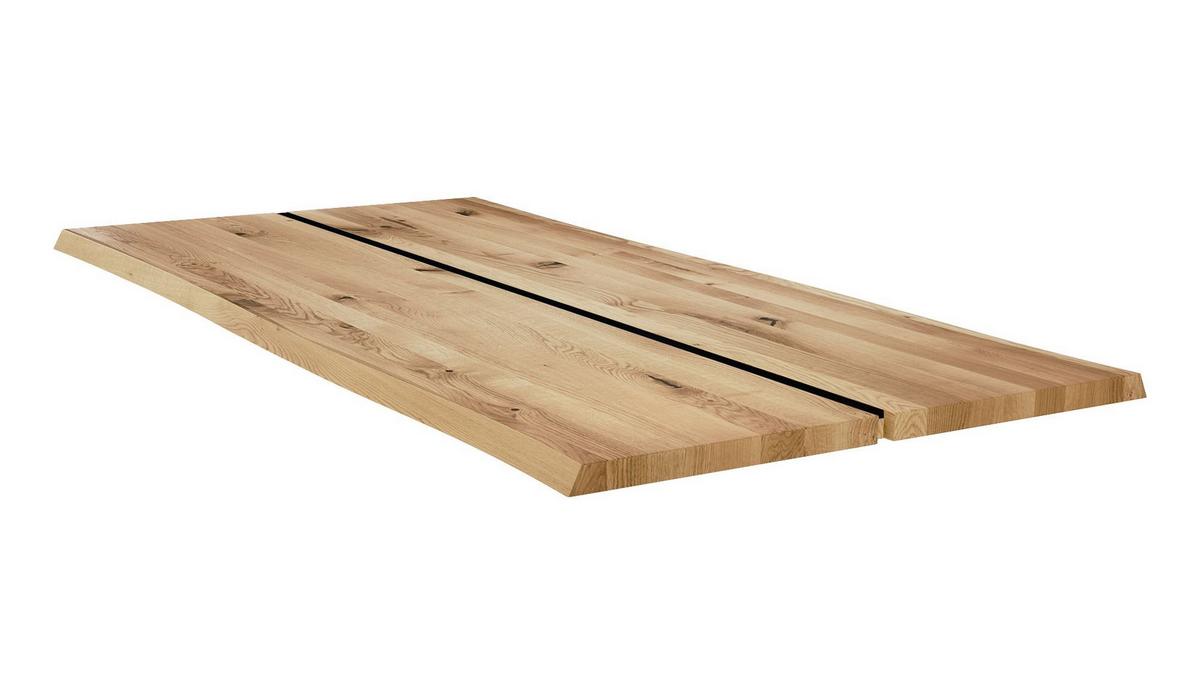 TISCHPLATTE Danilova 140x4x90 Esstischplatte Massivholz Wildeiche - Wildeiche, Holz (140/4/90cm) - 58aufmkessel
