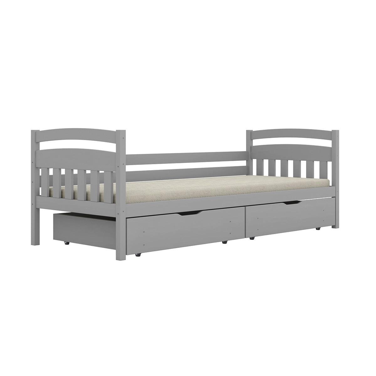 BETT 90/200 Tosia Grau - Grau, Holz (90/200cm) - Petits-meubles
