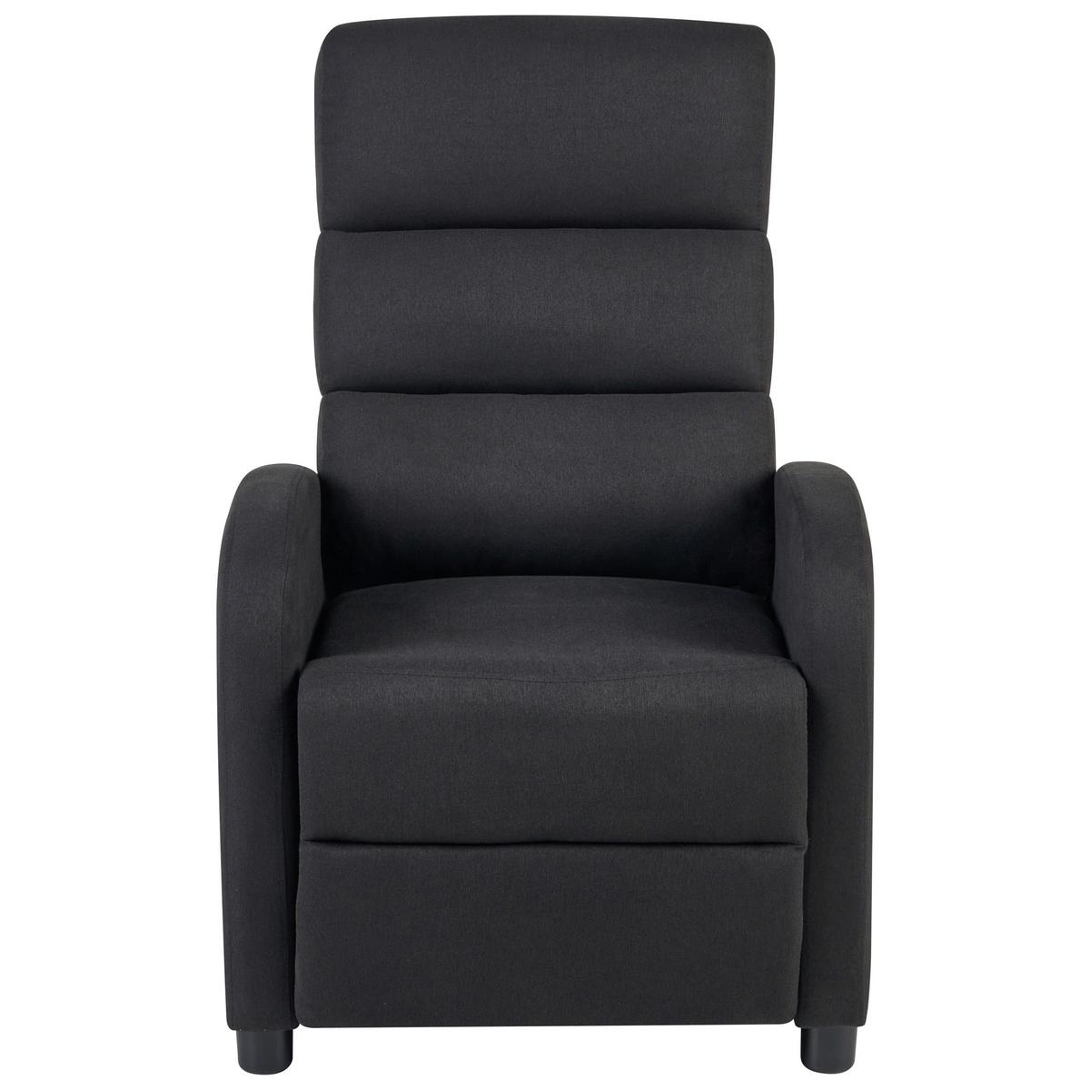 FERNSEHSESSEL Stoff Schwarz Otus - Schwarz, Textil (67/75/89cm) - Beliani