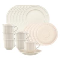 KAFFEESERVICE Manoir weiß 18-tlg. - Weiß, Keramik (8.1/6.7/9.8cm) - Villeroy & Boch