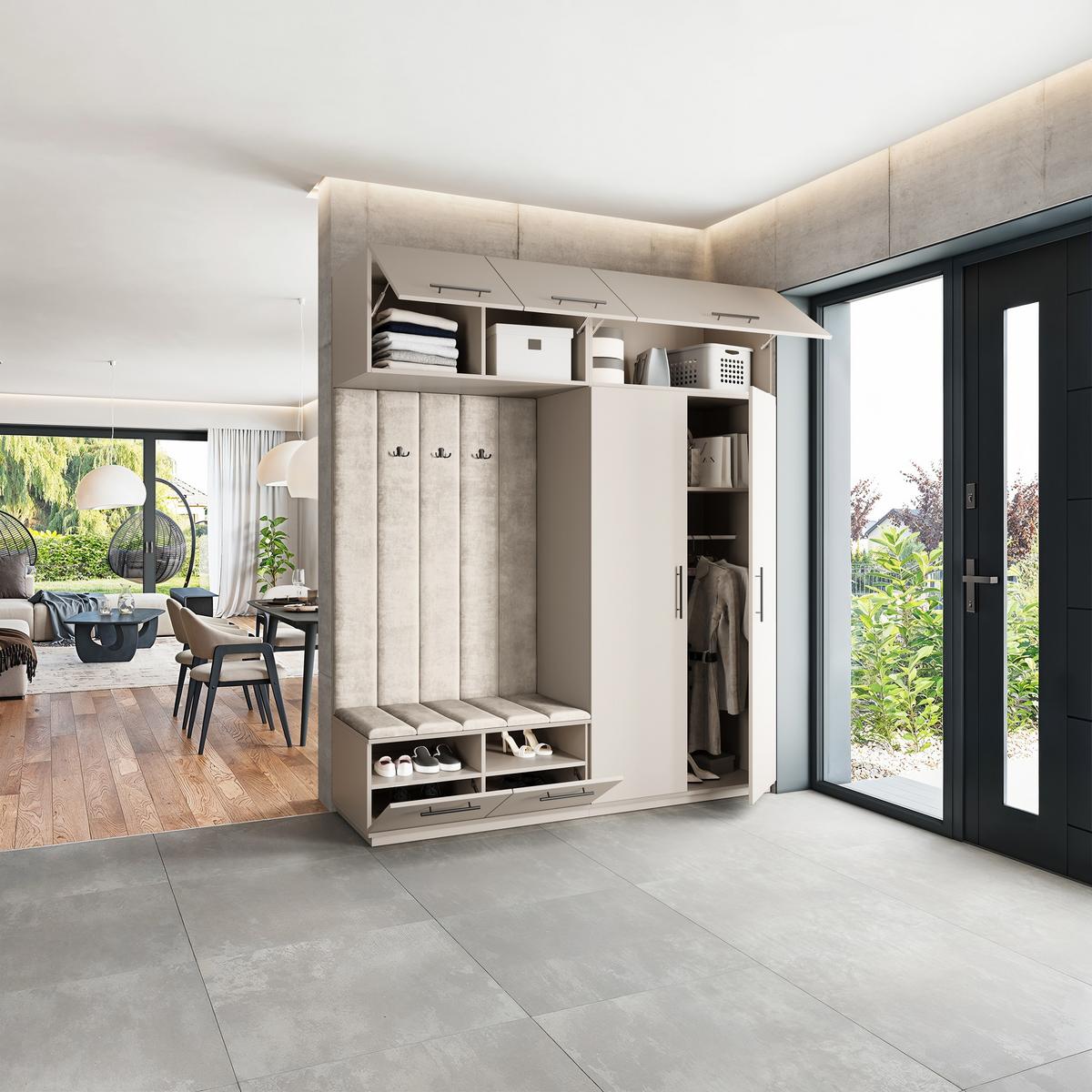 GARDEROBENSCHRANK REMA 200/240/60 cm Modern Kaschmir - Kaschmir/Beige, Holzwerkstoff (200/240/60cm) - MASSENO