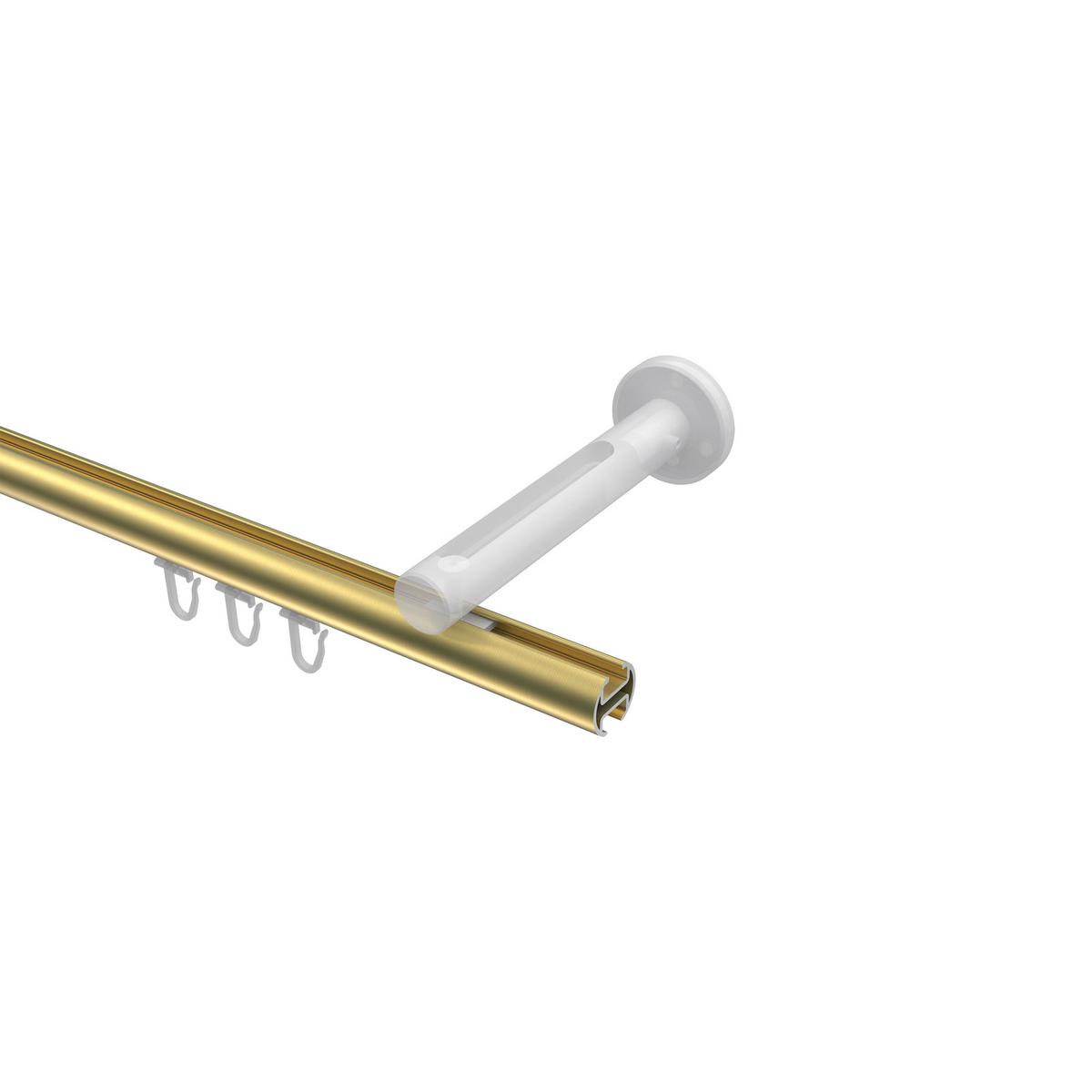 GARDINENSTANGE INNENLAUF Siteno Santo 320 cm (geteilt in 2 x 160 cm), 1-läufig, 20 mm Ø Messing-Optik - Messingfarben, Metall (320cm) - INTERDECO