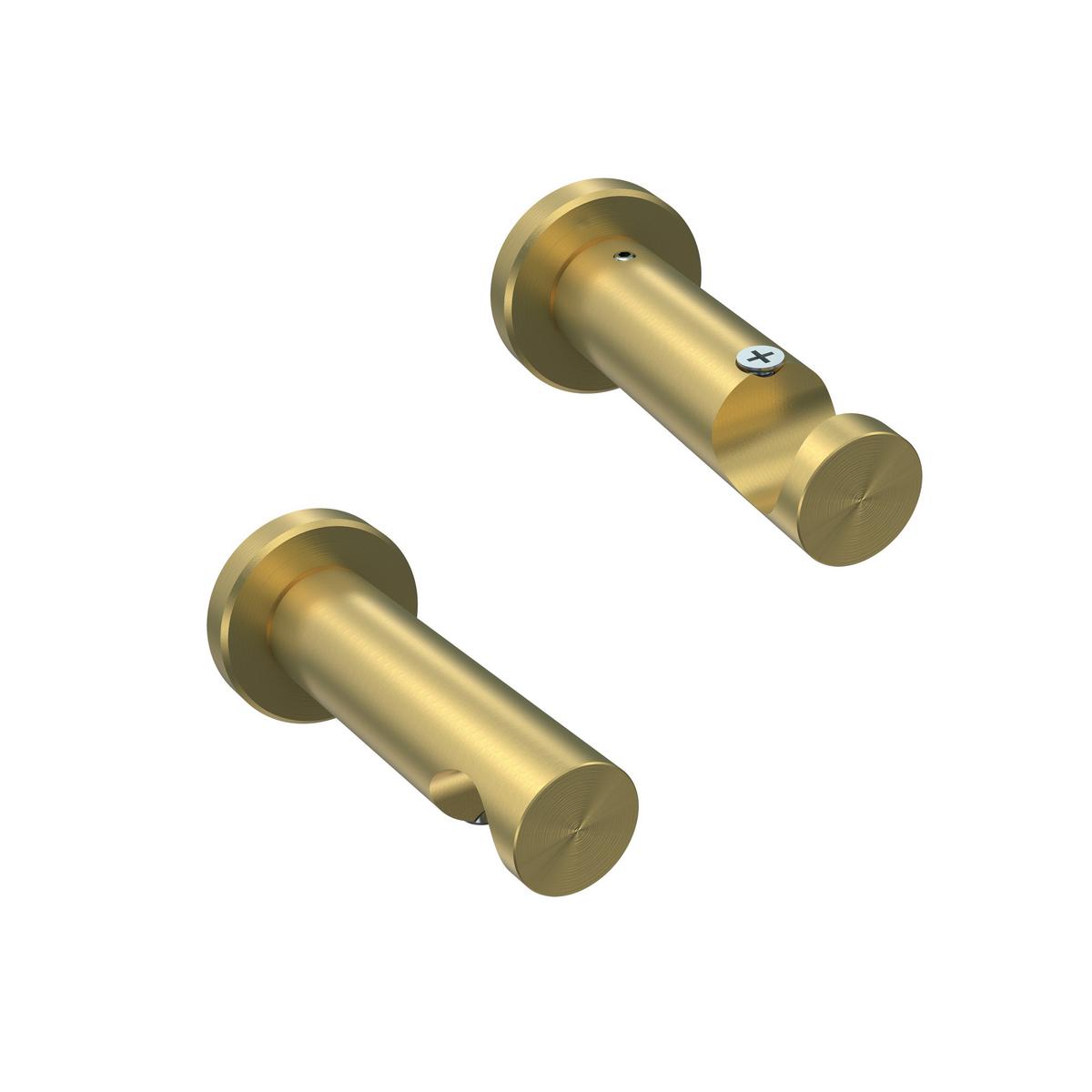 GARDINENSTANGE Platon Santo 520 cm (geteilt in 4 x 130 cm), 1-läufig, 20 mm Ø Messing-Optik - Messingfarben, Metall (520cm) - INTERDECO