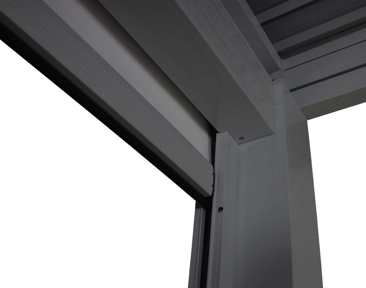 PERGOLA MIT SEITENWAND Anthrazit - Anthrazit, Metall (400/220/300cm) - MCW