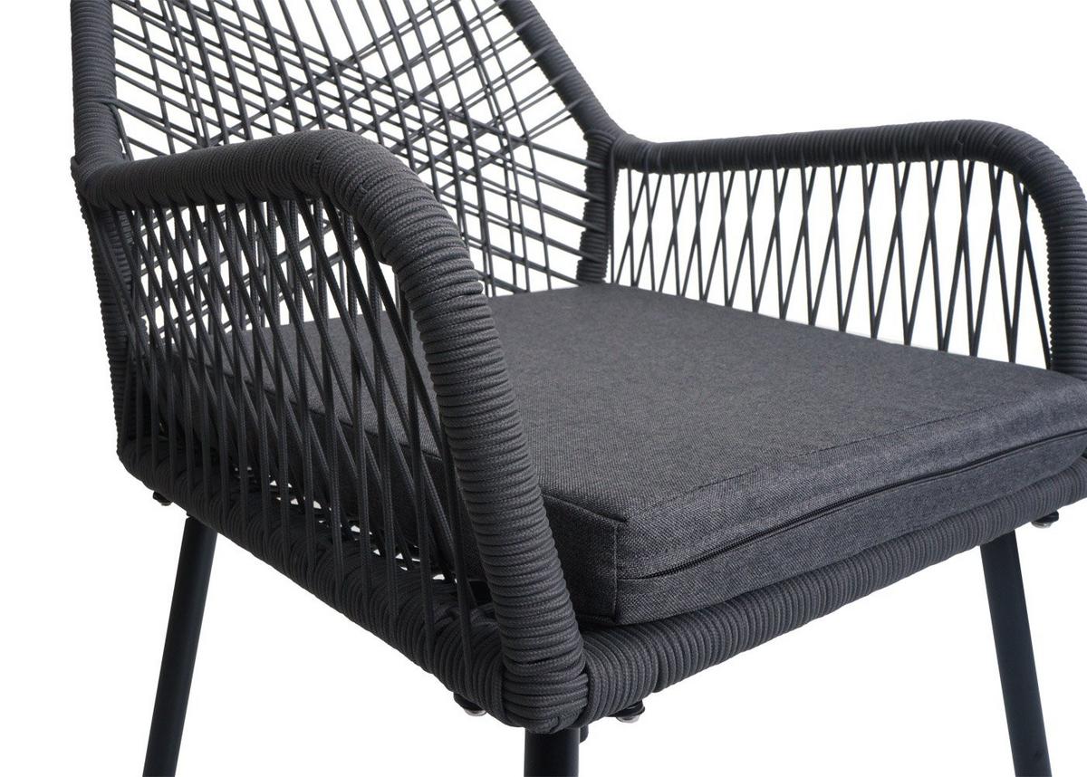 GARTENSTUHL Anthrazit, Granit - Anthrazit, Textil (54/81/62cm) - MCW