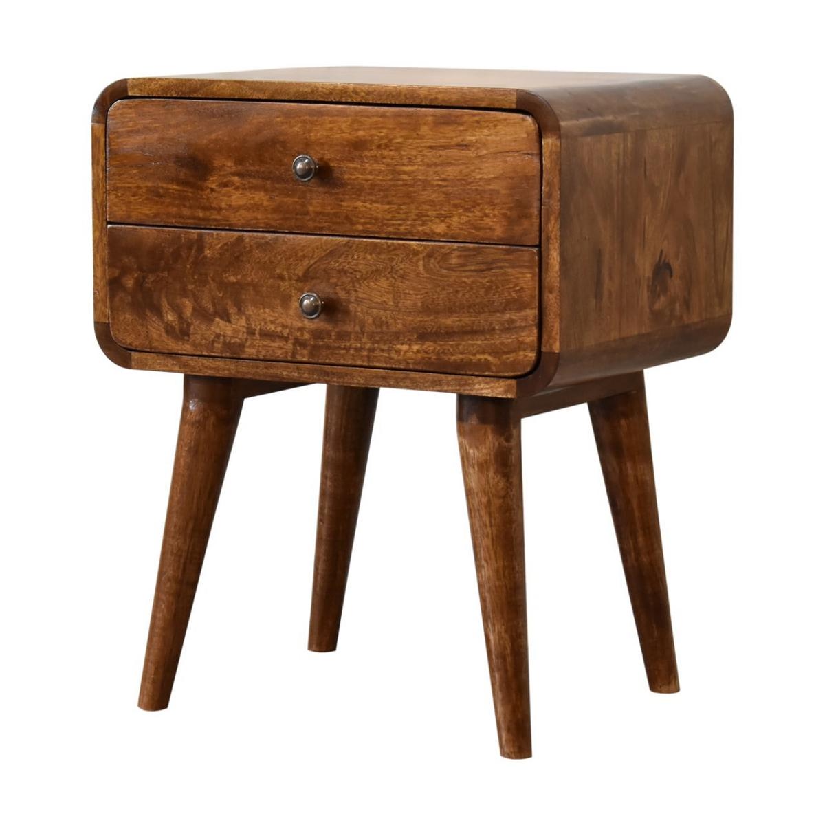 NACHTTISCH Levitate - Messingfarben/Braun, Holz/Metall (45/55/35cm) - Artisan Furniture
