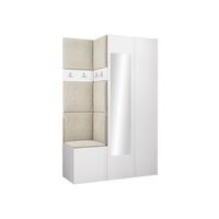GARDEROBEN-SET Orion XXVI - Creme/Weiß, Holzwerkstoff/Kunststoff (116/186/46cm) - MIRJAN24