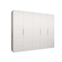 DREHTÜRENSCHRANK 202/250/52 5-türig - Kaschmir/Weiß, Holz (250/202/52cm) - MÖBEL KRYSPOL