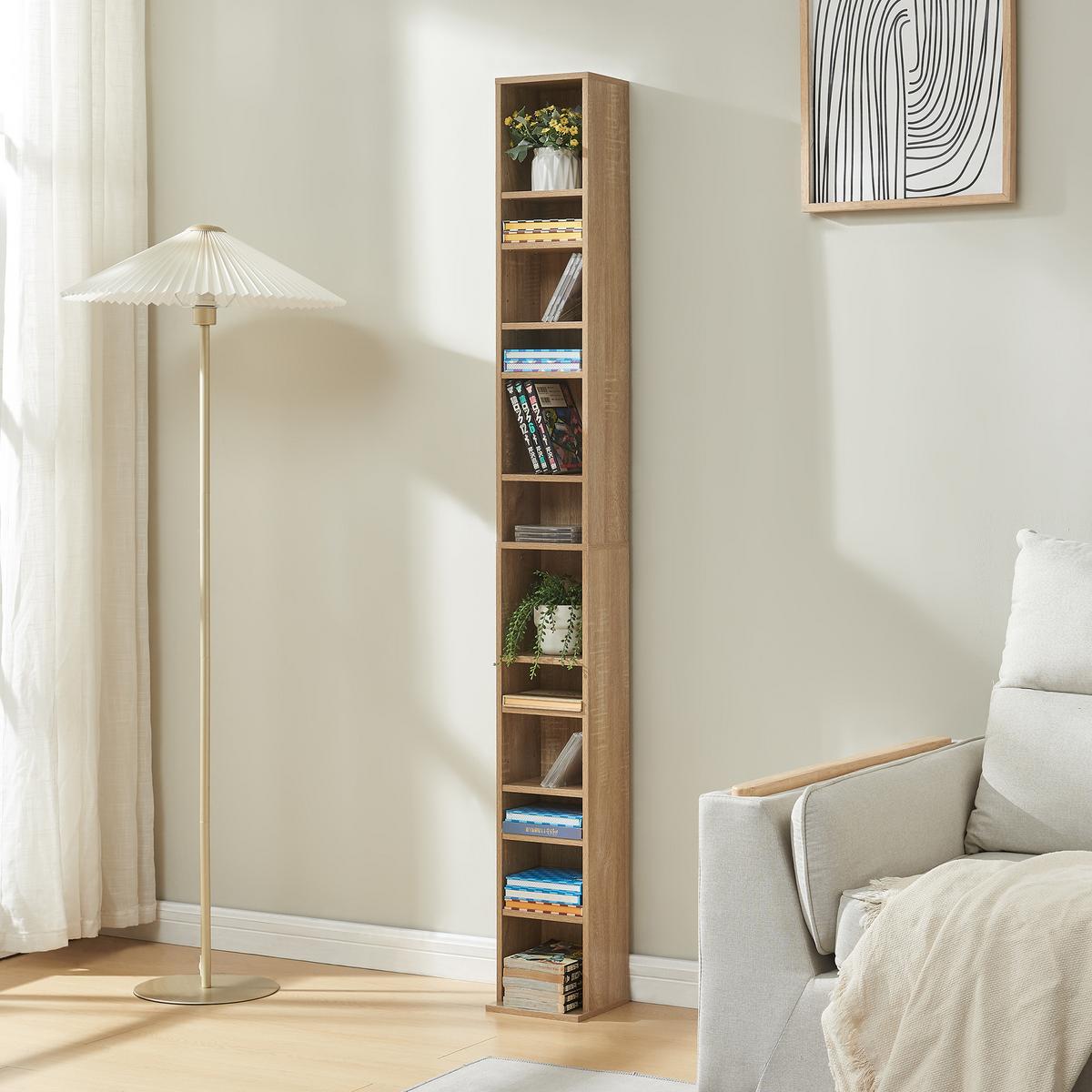 CD-REGAL Høyset - Sonoma Eiche, Holzwerkstoff (20/175/20cm) - [en.casa]