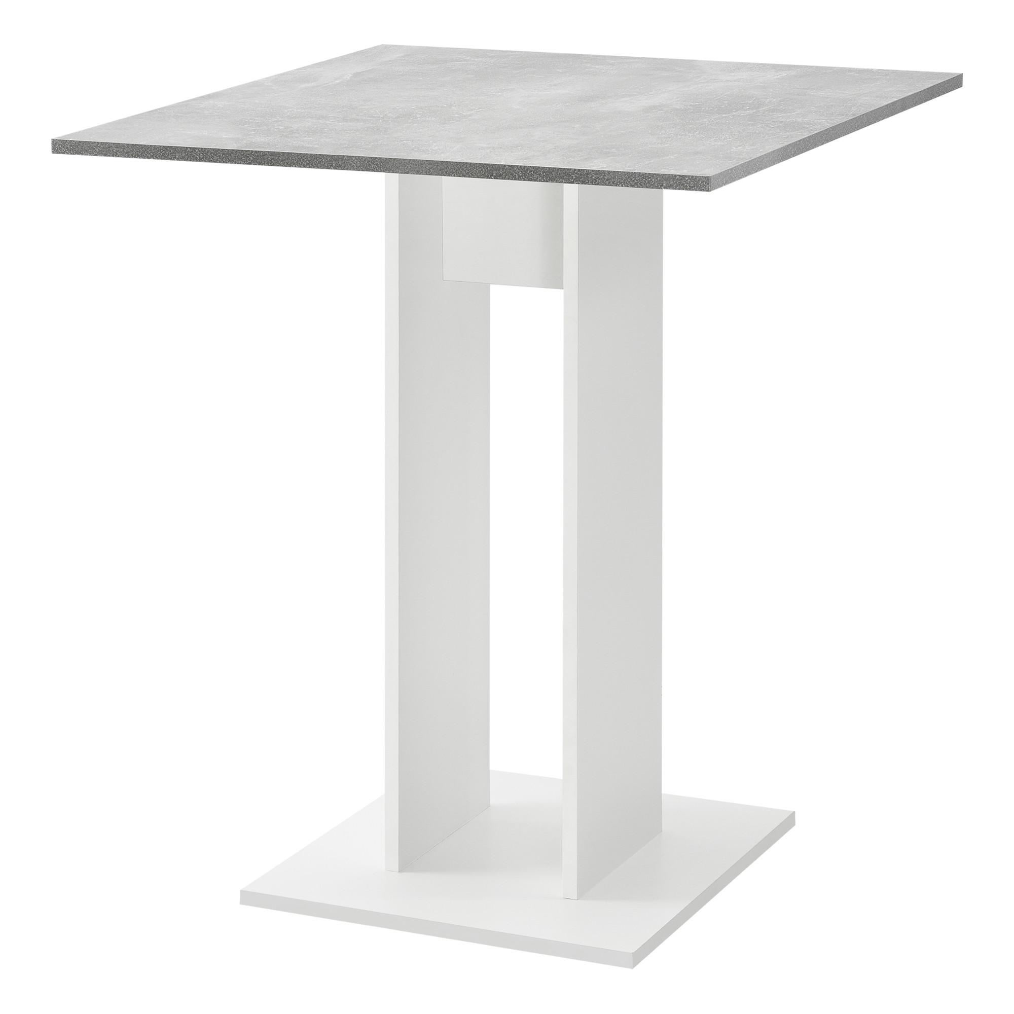 KÜCHENTISCH Lindesnes - Weiß/Grau, Holzwerkstoff (65/65/78cm) - [en.casa]