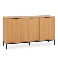 SIDEBOARD Auri 3 türen Eichenfarbe - Honigeiche, Holzwerkstoff (140/80/40cm)