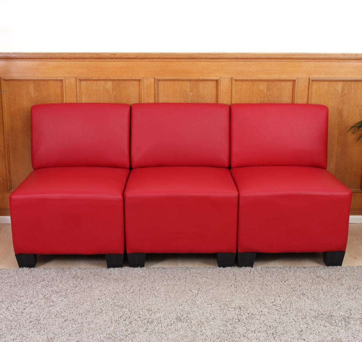 3-SITZER Rot - Rot, Textil (171/76/72cm) - MCW