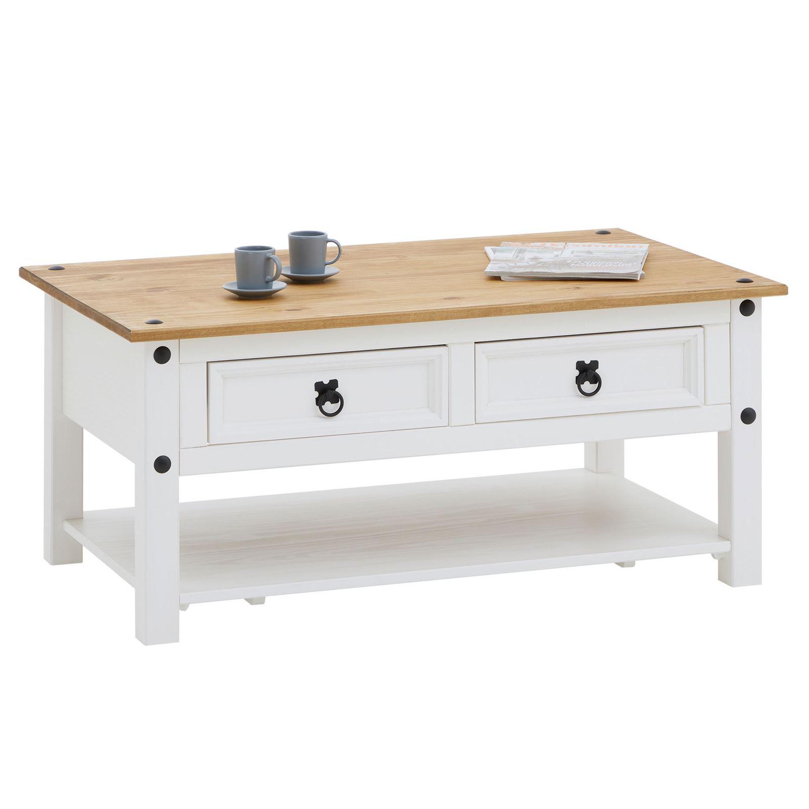 COUCHTISCH CAMPO weiß/braun - Weiß/Braun, Holz (60/100/45cm) - CARO-Möbel