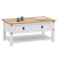 COUCHTISCH CAMPO weiß/braun - Weiß/Braun, Holz (60/100/45cm) - CARO-Möbel