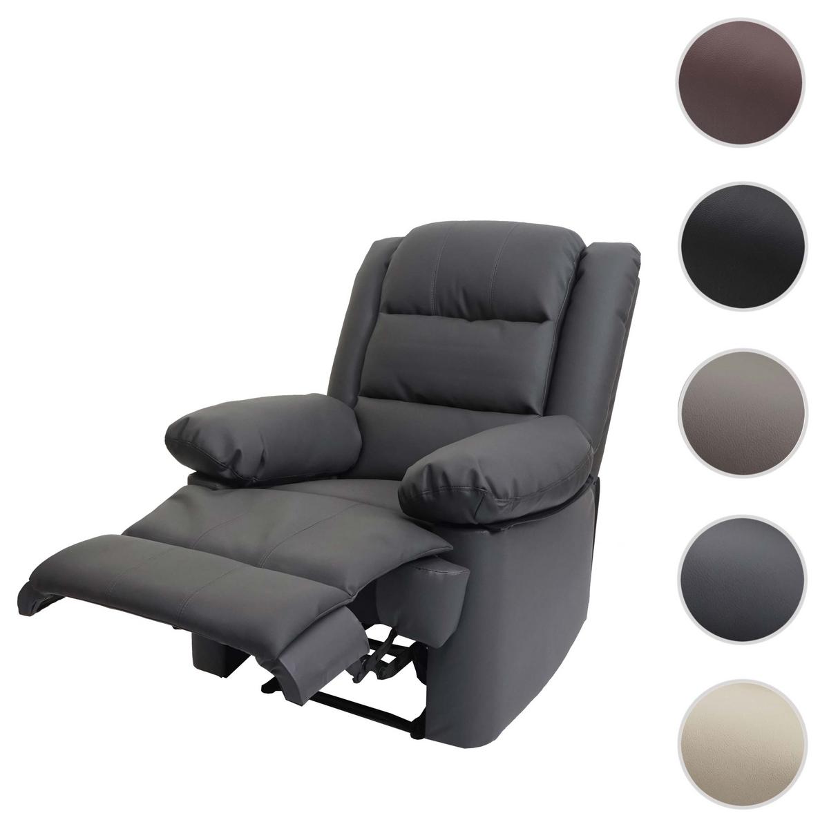RELAXSESSEL Grau - Grau, Leder (87/101/150cm) - MCW