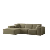 ECKSOFA Ottom Celes Premium Opera Velvet - Olivgrün, Holzwerkstoff/Textil (266/165cm) - Fun Möbel