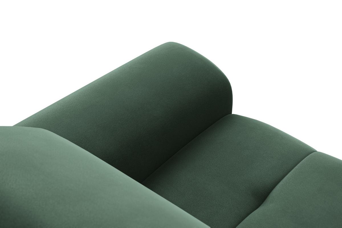 SOFA FIERO 2-Sitzer, Grüner Veloursstoff - Schwarz/Grün, Holz/Textil (170/82/103cm) - Courtois Laville