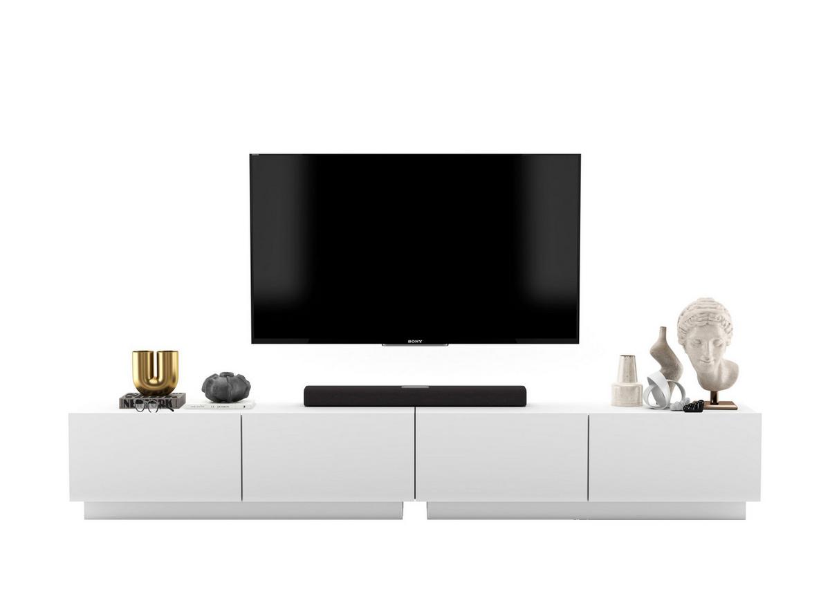 TV-LOWBOARD 2-er Set Enjoy Weiß Matt Loft 120 cm - Weiß, Holzwerkstoff (240/37/35cm) - Meble Lindner