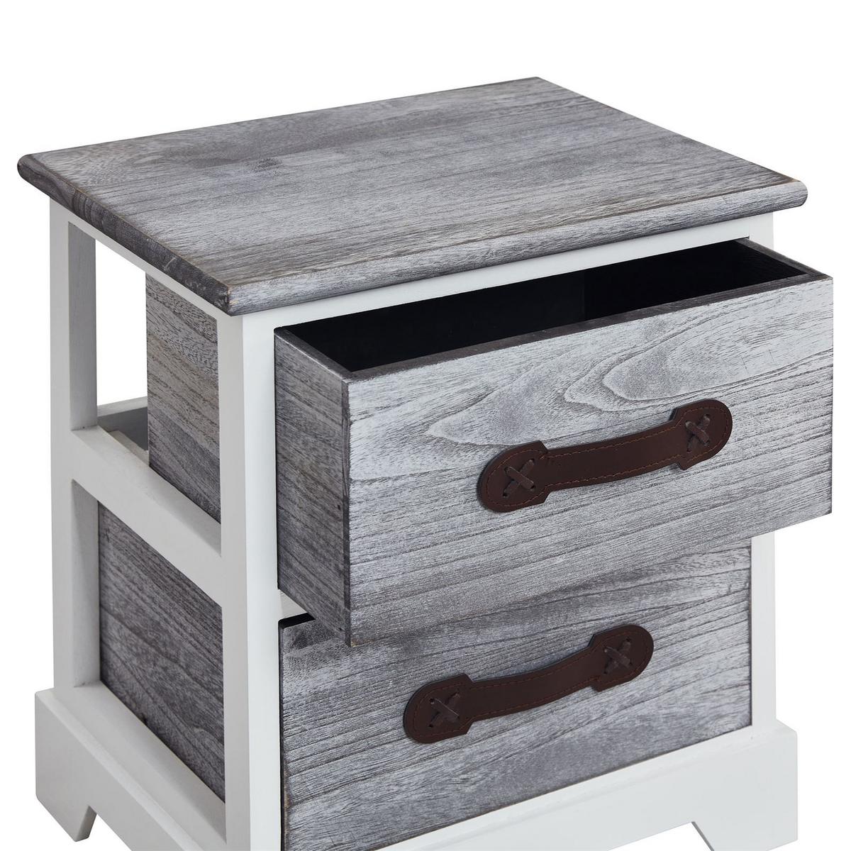 NACHTTISCH SALERNO - Weiß, Holz (35/41/27cm) - CARO-Möbel