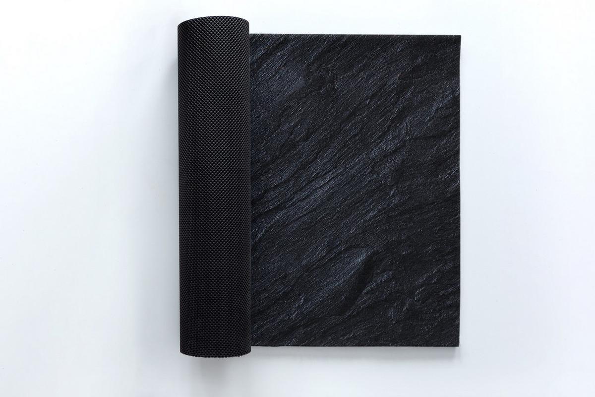 FUSSMATTE 150 x 100 cm Vulkanstein - Schieferfarben, Textil (150/100cm) - TULUP