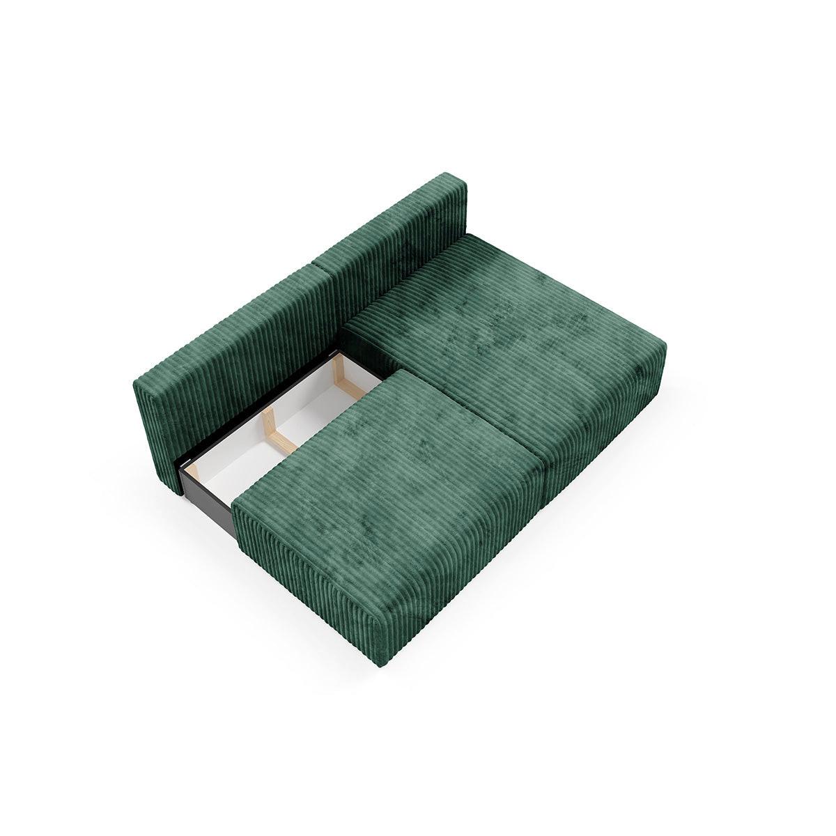 ECKSOFA Angela 3 Sitzplätze Tannengrün - Grün, Holz (210/149cm) - Petits-meubles