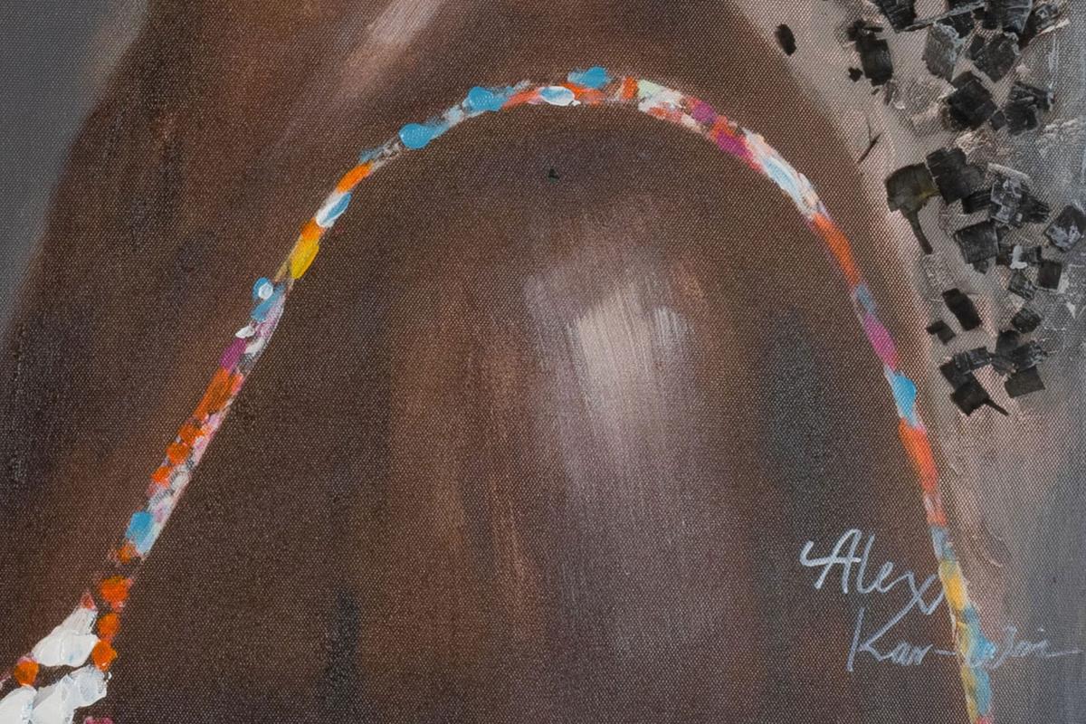 ACRYLBILD HANDGEMALT 60/90 cm - Multicolor/Schwarz, Holz/Textil (60/90cm) - KUNSTLOFT