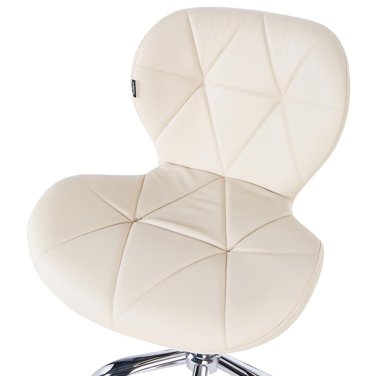 SCHREIBTISCHSTUHL Beige Valetta - Beige, Kunststoff (48/76/48cm) - Beliani