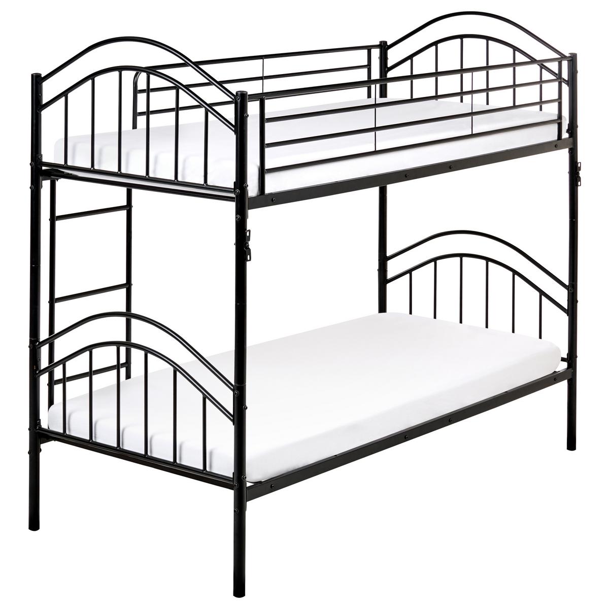 HOCHBETT Metall 90/200 cm Schwarz Chartres - Schwarz, Metall (96/171/209cm) - Beliani