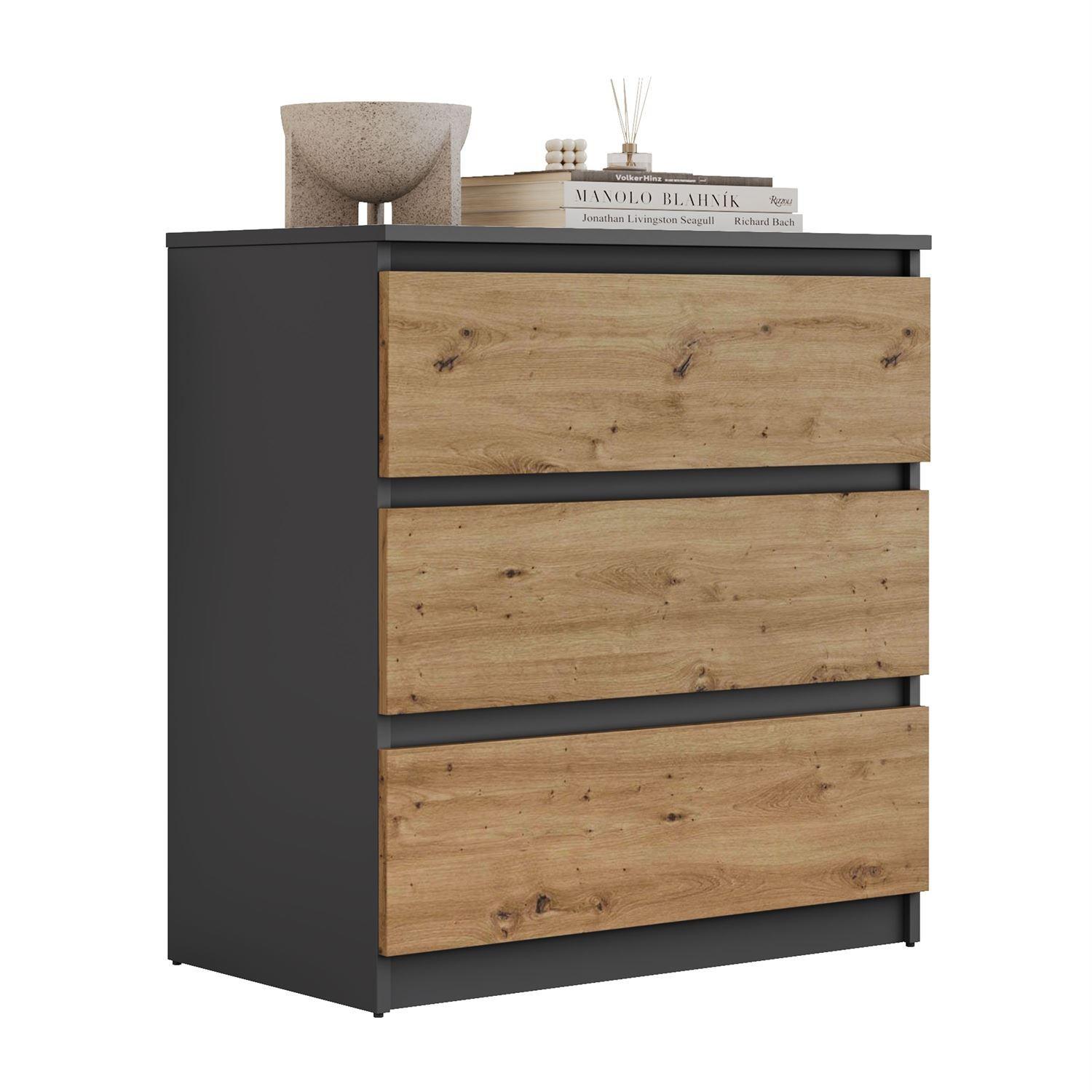 HIGHBOARD HANA M3 Artisan Eiche / Anthrazit - Eiche Artisan, Holzwerkstoff (70/75/40cm) - Lookway