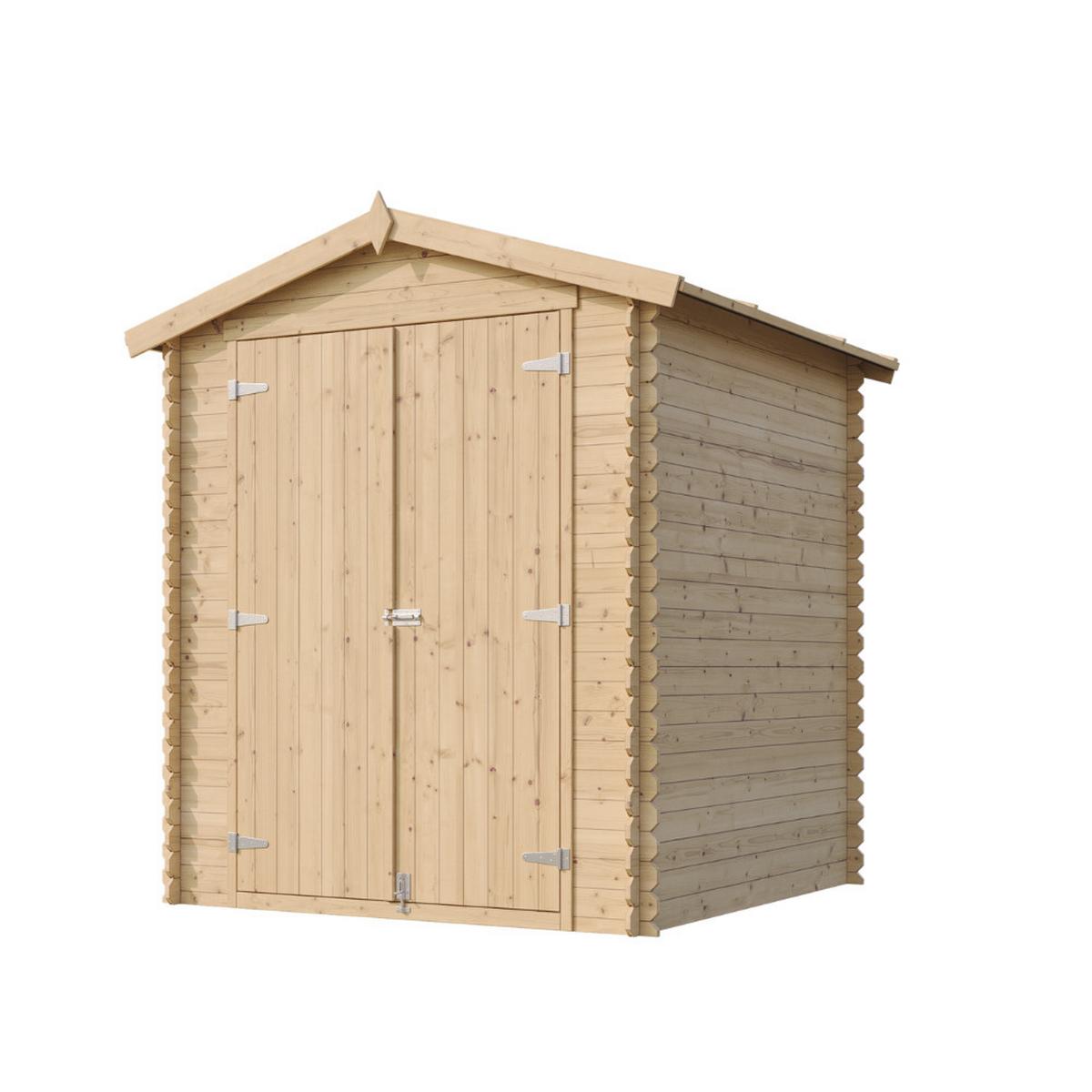 HOLZ-GARTENHAUS 2,82 m² – TIMBELA M320C1 - Naturfarben, Holz (196/218/186cm) - Timbela
