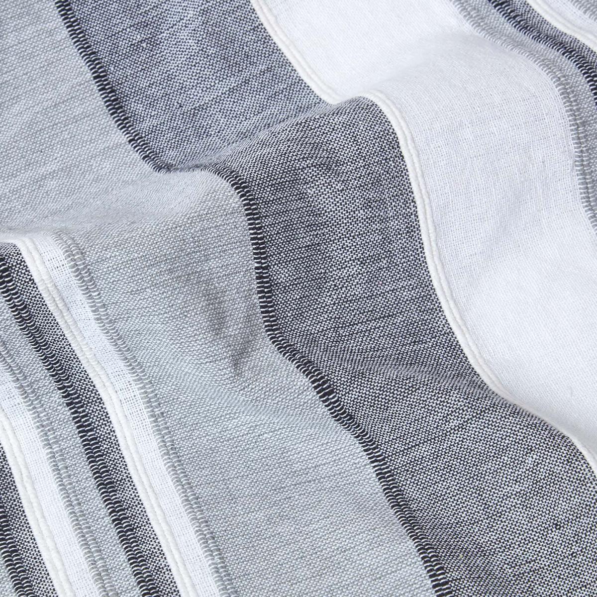 TAGESDECKE Morocco 255/360 cm, Baumwolle gestreift - Hellgrau, Textil (255/360cm) - Homescapes