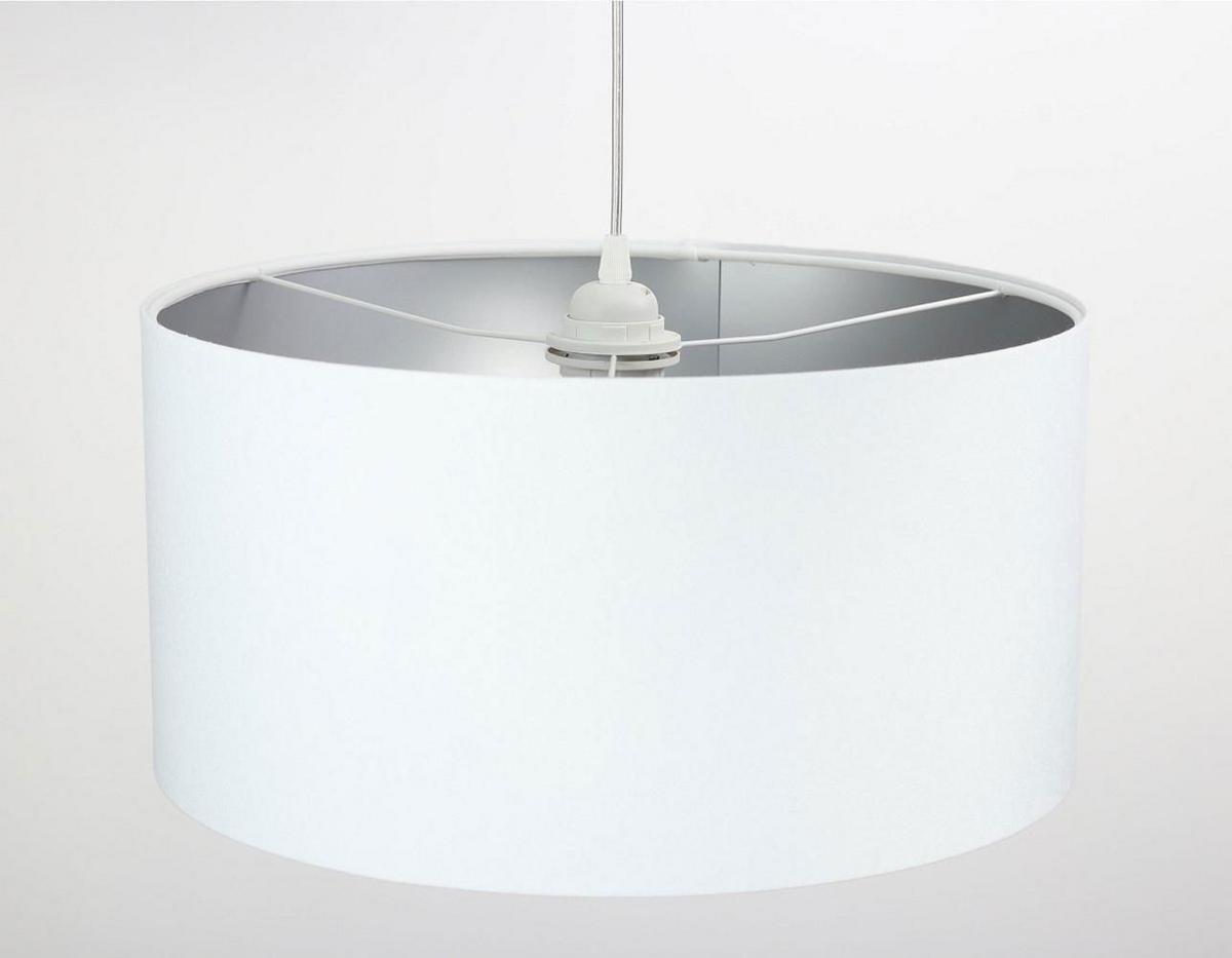 HÄNGELEUCHTE Silber 40/20 cm - Silberfarben/Weiß, Kunststoff (40/0.6/20cm) - ONZENO