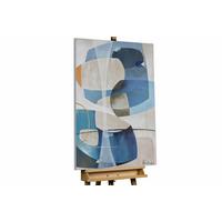 ACRYLBILD HANDGEMALT 75/100 cm - Blau/Grau, Holz/Textil (75/100cm) - KUNSTLOFT