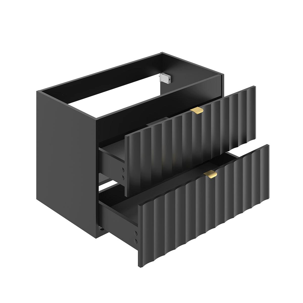 WASCHTISCHUNTERSCHRANK 80.6cm Lexa Schwarz - Schwarz, Holzwerkstoff (80.6/52.2/46.5cm) - Petits-meubles