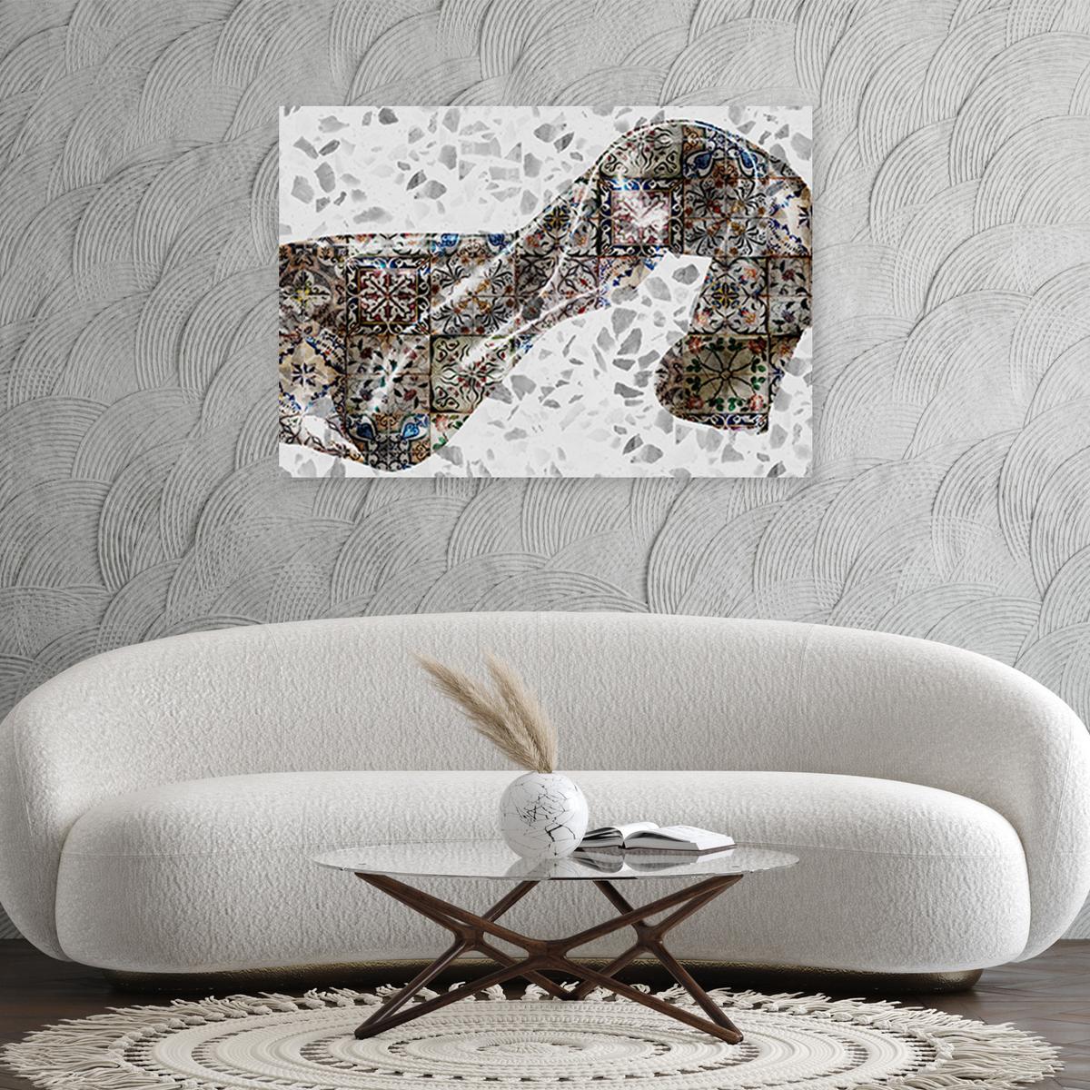 WANDBILD abstrakt 3d - Multicolor, Textil (60/40cm) - Feeby