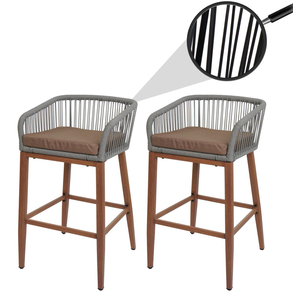 BARHOCKER Hellgrau, Taupe - Taupe/Hellgrau, Metall (51/92/53cm) - MCW