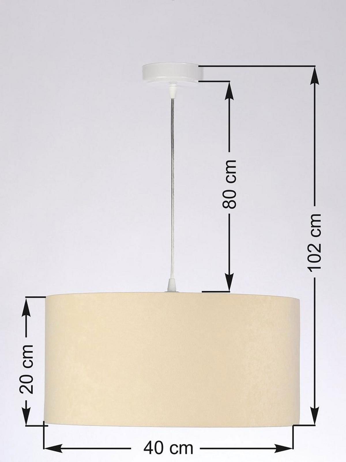 HÄNGELEUCHTE Silber 40/20 cm - Beige/Silberfarben, Kunststoff (40/0.6/20cm) - ONZENO