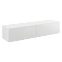 HÄNGELOWBOARD Evaton - Weiß Hochglanz, Holzwerkstoff (140/30/33cm) - [en.casa]