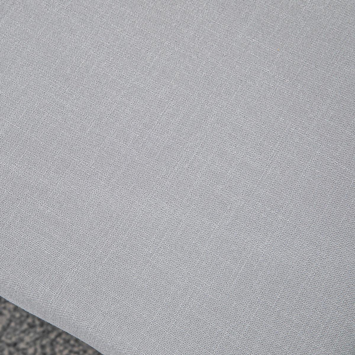 FUSSBANK, Fußhocker, Polsterhocker, Grau - Grau, Kunststoff (38/42/68cm) - HOMCOM