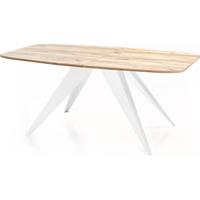 ESSTISCH Fatina rechteckig ausziehbar, Craft Eiche 160-198/90/76 cm - Eiche Wotan/Weiß, Holzwerkstoff/Metall (80/200/76cm) - WFL GROUP