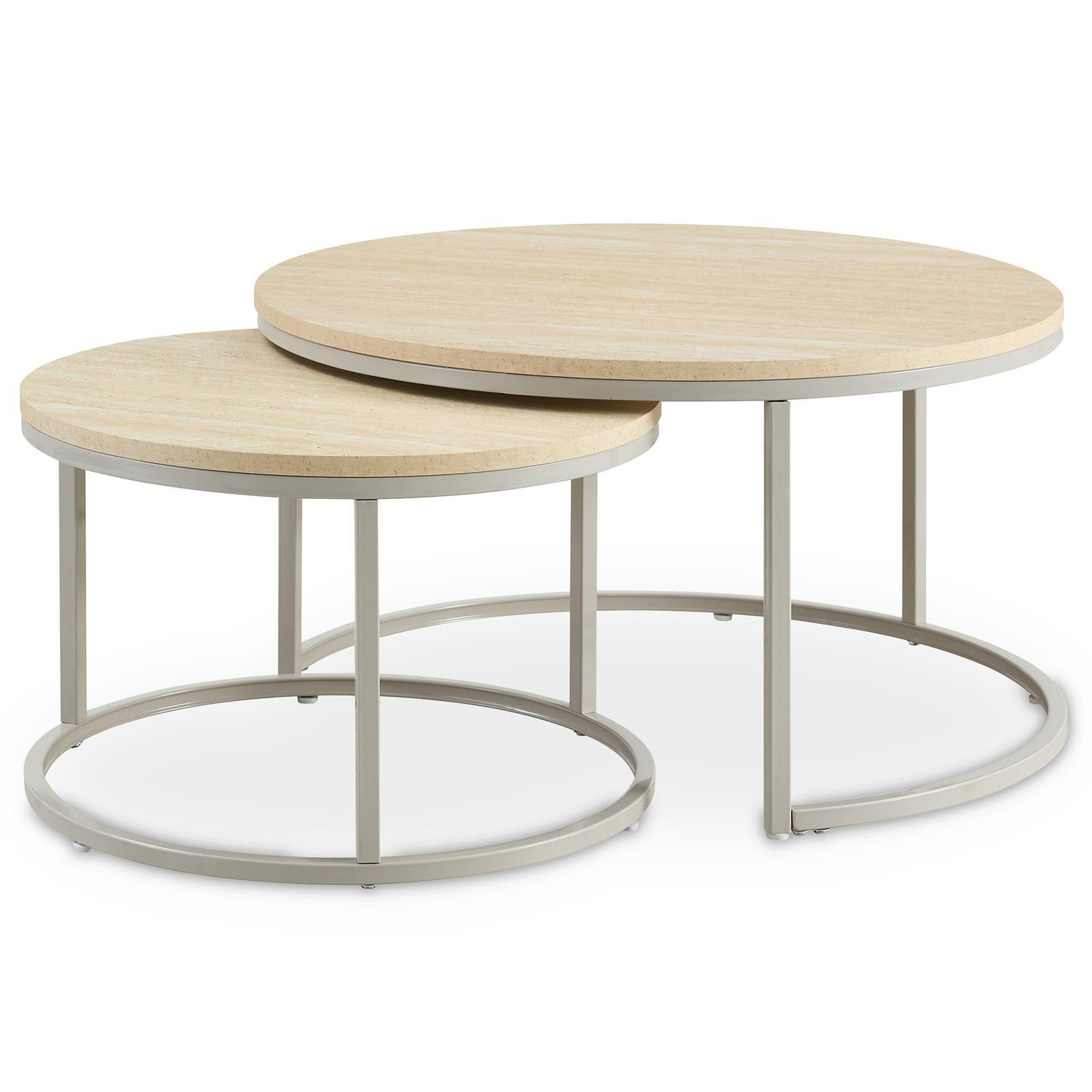 COUCHTISCHSET TOURS 2er Set cappuccino - Kaschmir, Holzwerkstoff (80/80/45cm) - IDIMEX
