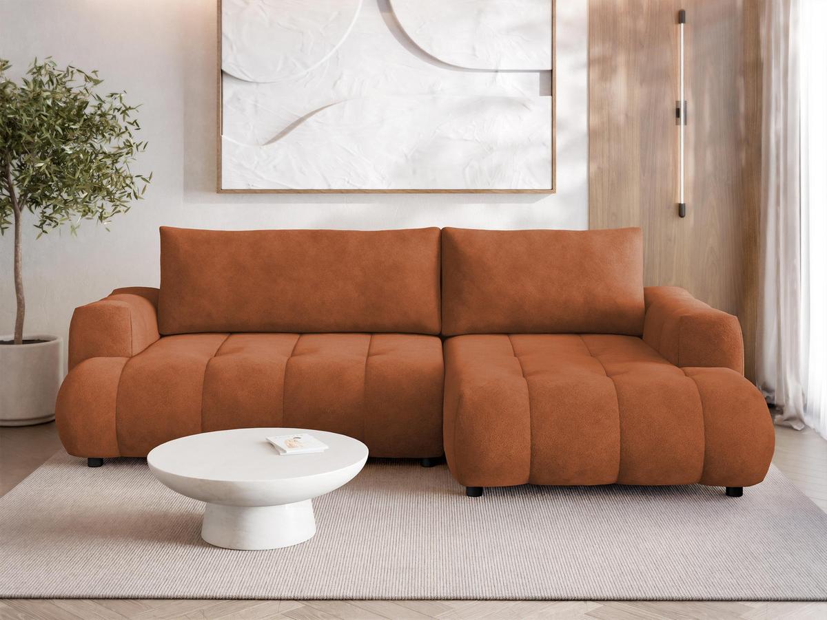 ECKSOFA Haiti, Seite: Rechts 2R+LC - Schwarz/Bronzefarben, Holz/Textil (276/156cm) - MIRJAN24