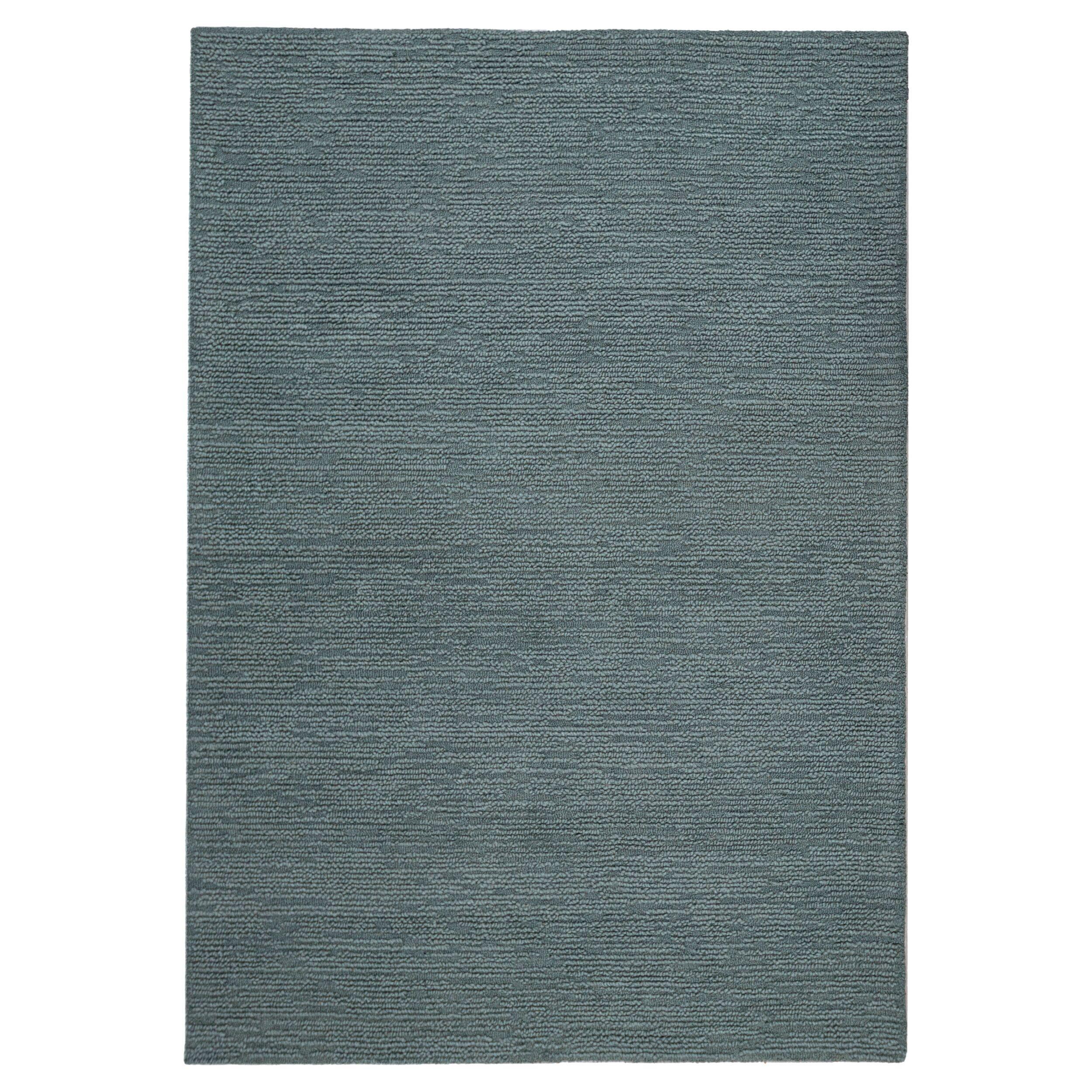 WOLLTEPPICH ALNE, einfarbig, Türkis, 160 x 230 cm - Blau, Textil (160/230cm) - KADIMA DESIGN