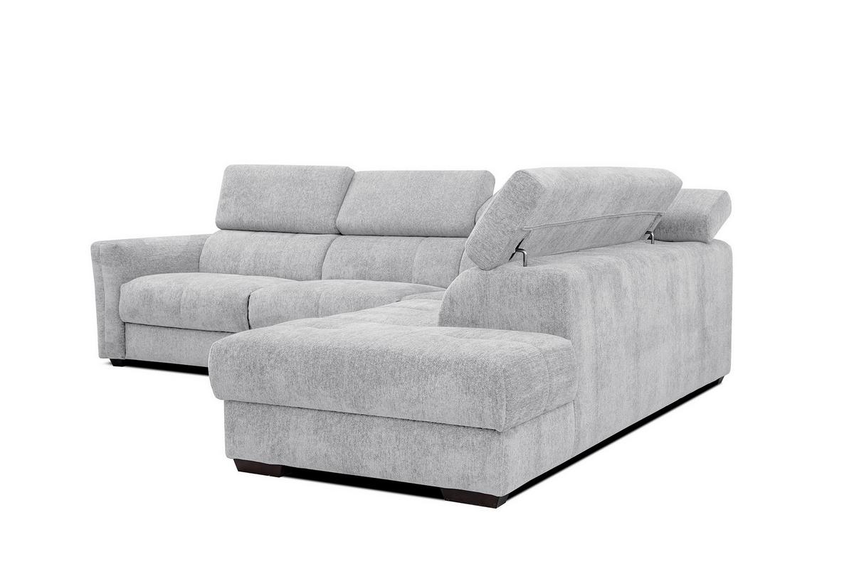 ECKSOFA CALVERA 5-Sitzer, hellgrau - Hellgrau, Holzwerkstoff/Textil (298/239cm) - Wozimo