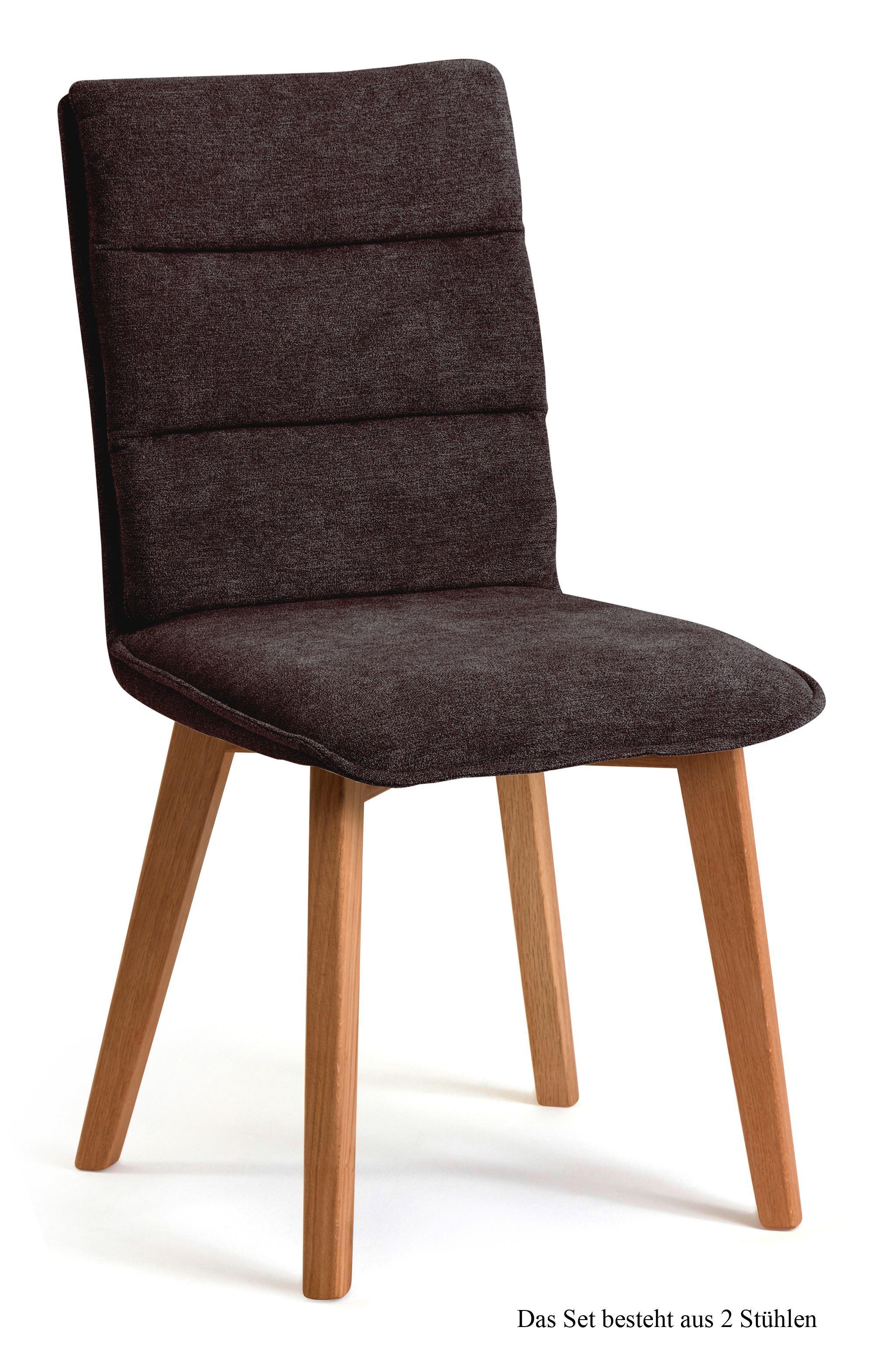 ESSZIMMERSTUHL (2er-Set) Darija 47x92x60 Eiche geölt/Espresso - Eichefarben/Dunkelbraun, Kunststoff (60/92/47cm) - 58aufmkessel