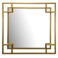 WANDSPIEGEL mit Rahmen Quadratisch Metall Eisen, Gold 60x3x60 cm - Goldfarben, Glas (60/60/3cm) - KADIMA DESIGN