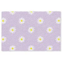 FUSSMATTE Gänseblümchen - Pastell - Weiß - Lila - Blumen Sauberlaufmatte 180x120 cm - Flieder, Kunststoff (180/0.4cm) - MuchoWow